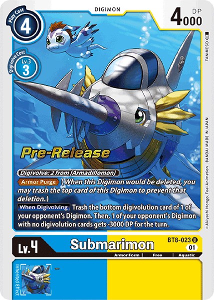 Submarimon [BT8-023] [New Awakening Pre-Release Cards] Foil