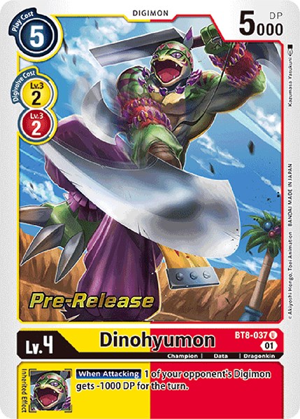 Dinohyumon [BT8-037] [New Awakening Pre-Release Cards] Foil