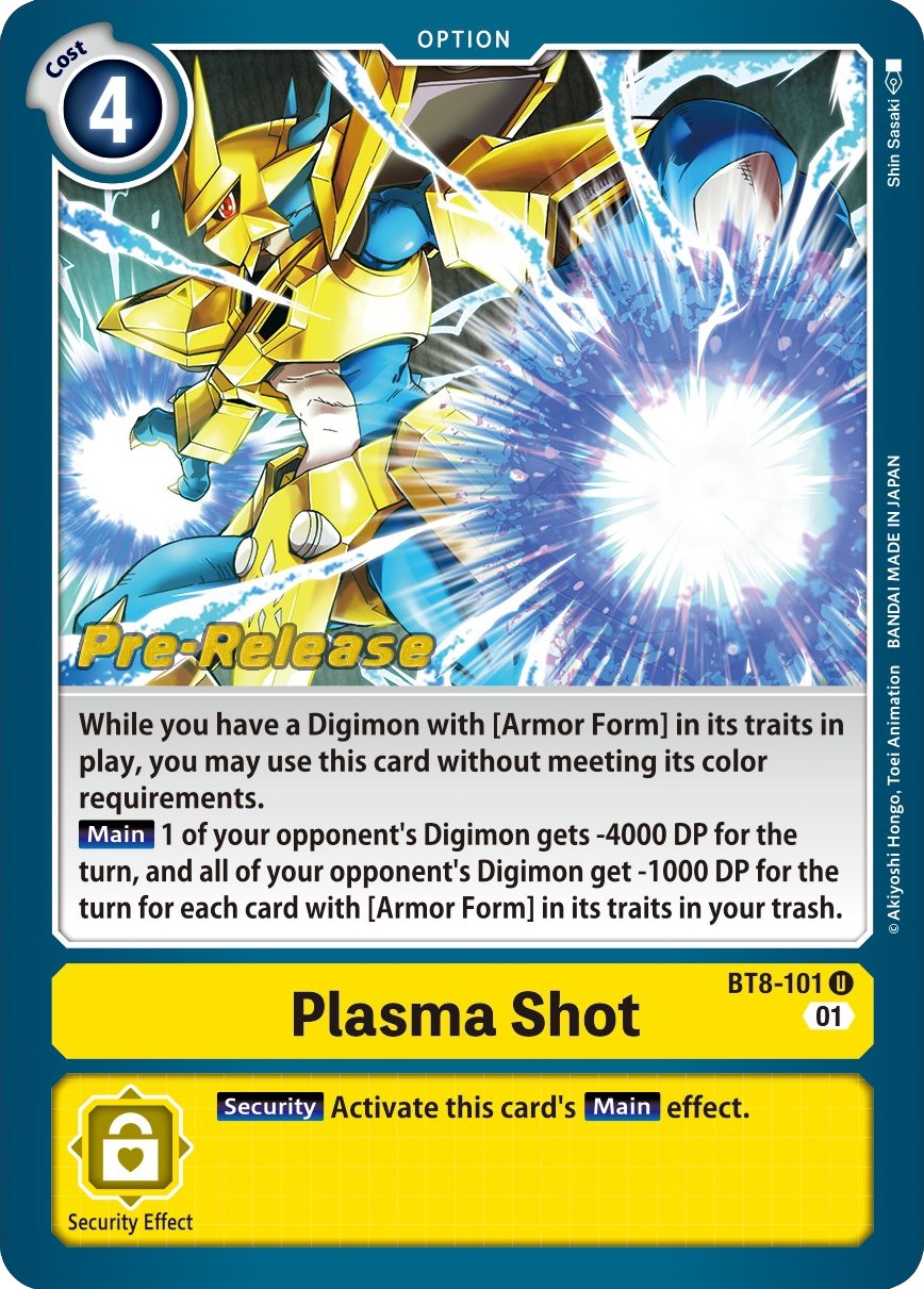 Plasma Shot [BT8-101] [New Awakening Pre-Release Cards] Foil