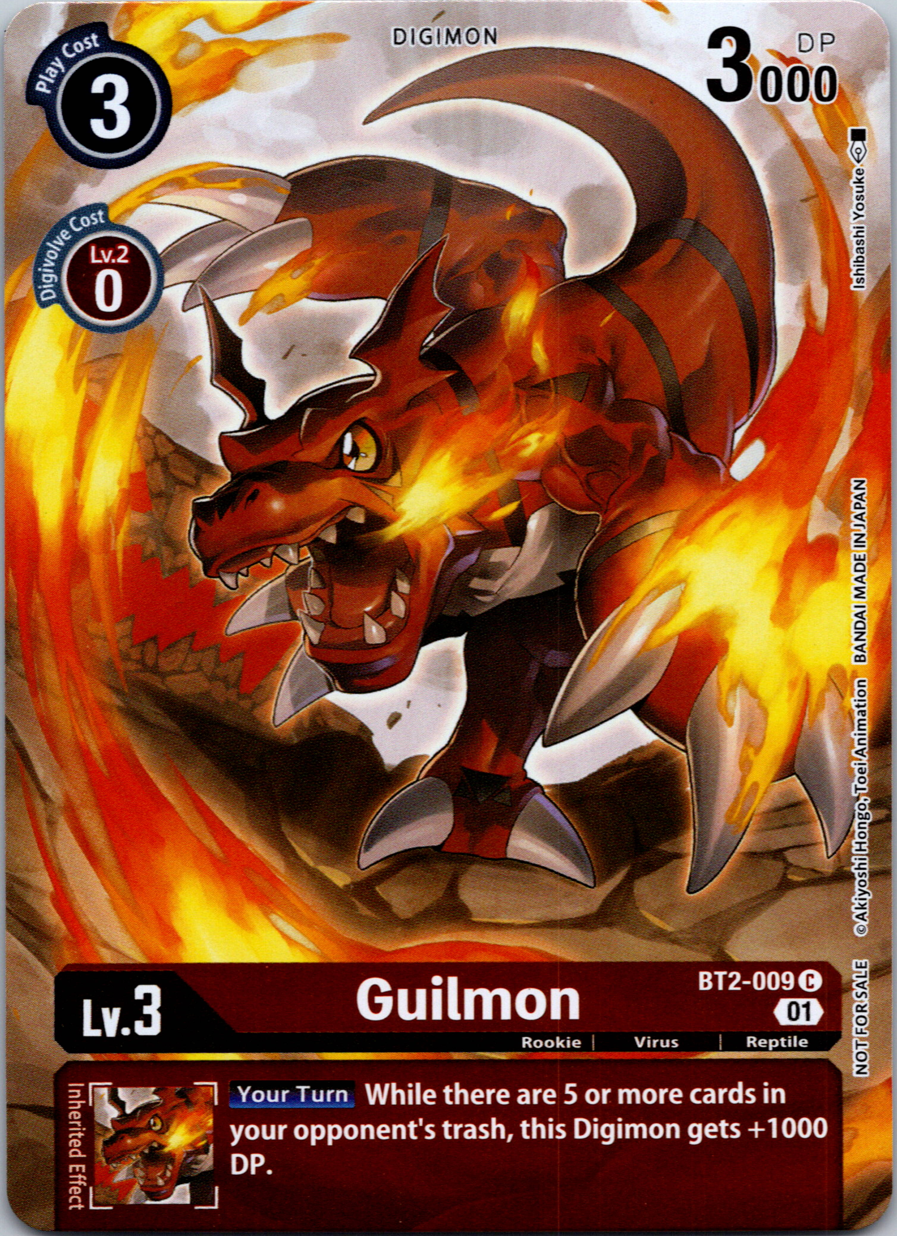 Guilmon (Tamer's Card Set 1) [BT2-009] [Release Special Booster] Foil