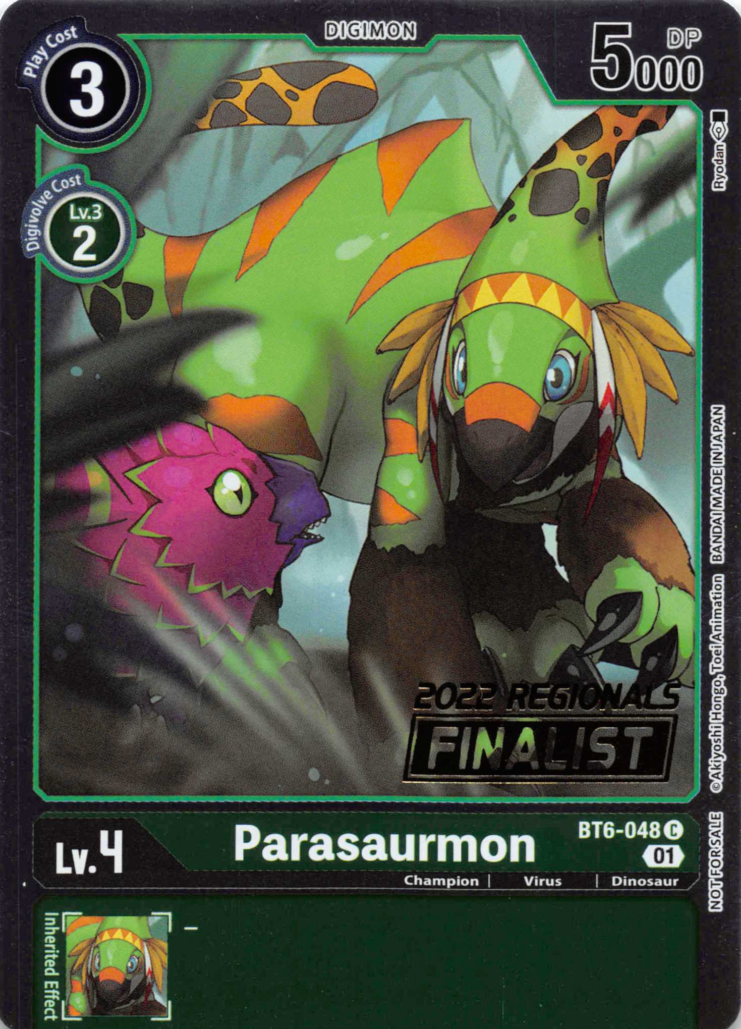 Parasaurmon (2022 Championship Online Regional) [Online Finalist] [BT6-048] [Double Diamond] Foil