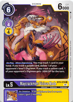 Maycrackmon: Vicious Mode [BT9-076] [X Record] Normal