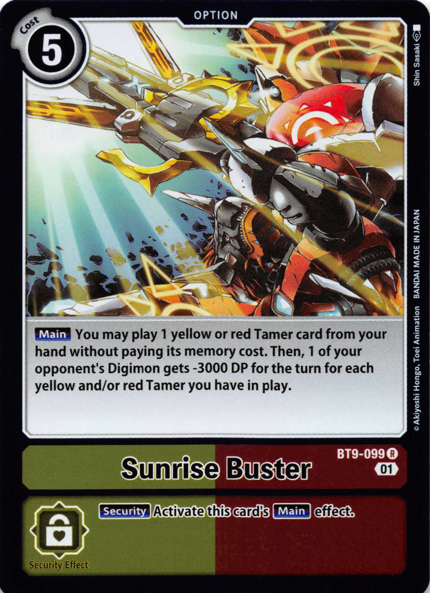 Sunrise Buster [BT9-099] [X Record] Foil