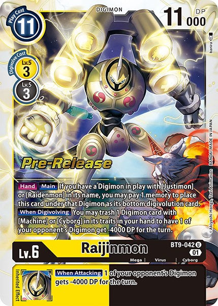 Raijinmon [BT9-042] [X Record Pre-Release Cards] Foil