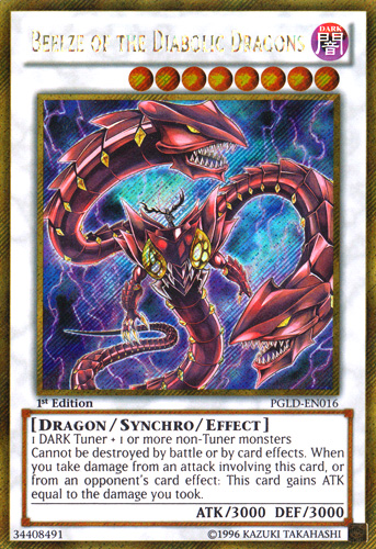 Beelze of the Diabolic Dragons [PGLD-EN016] Gold Secret Rare - Duel Kingdom