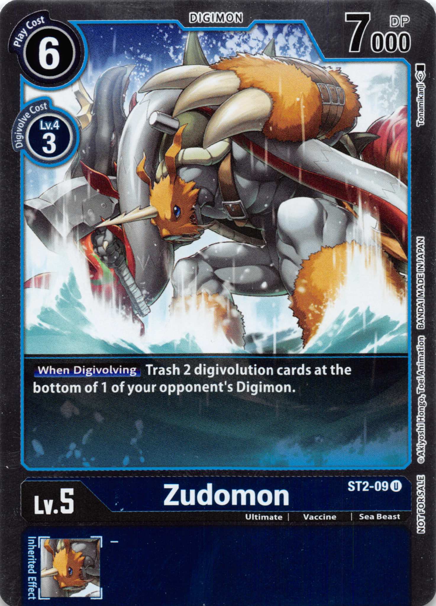 Zudomon (Official Tournament Pack Vol. 6) [ST2-09] [Starter Deck 02: Cocytus Blue] Foil