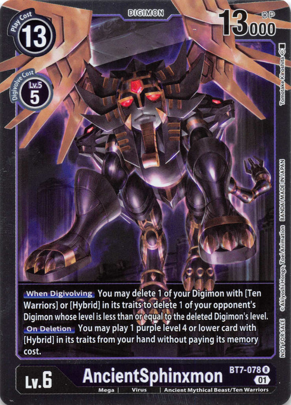 AncientSphinxmon (Event Pack 3) [BT7-078] [Next Adventure] Foil