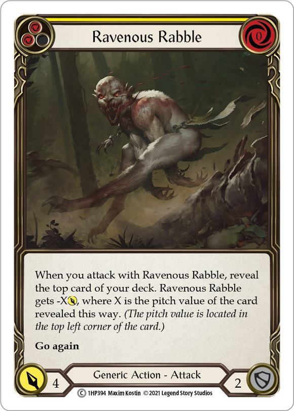 Ravenous Rabble (Yellow) [1HP394] [History Pack Vol.1]