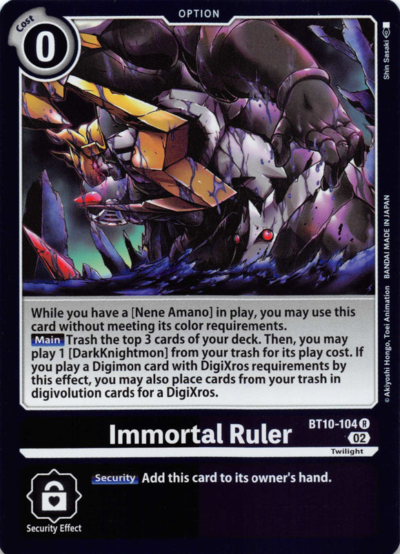 Immortal Ruler [BT10-104] [Xros Encounter] Foil