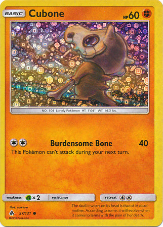 Cubone (57/131) (General Mills Promo) [Sun & Moon: Forbidden Light] - Duel Kingdom