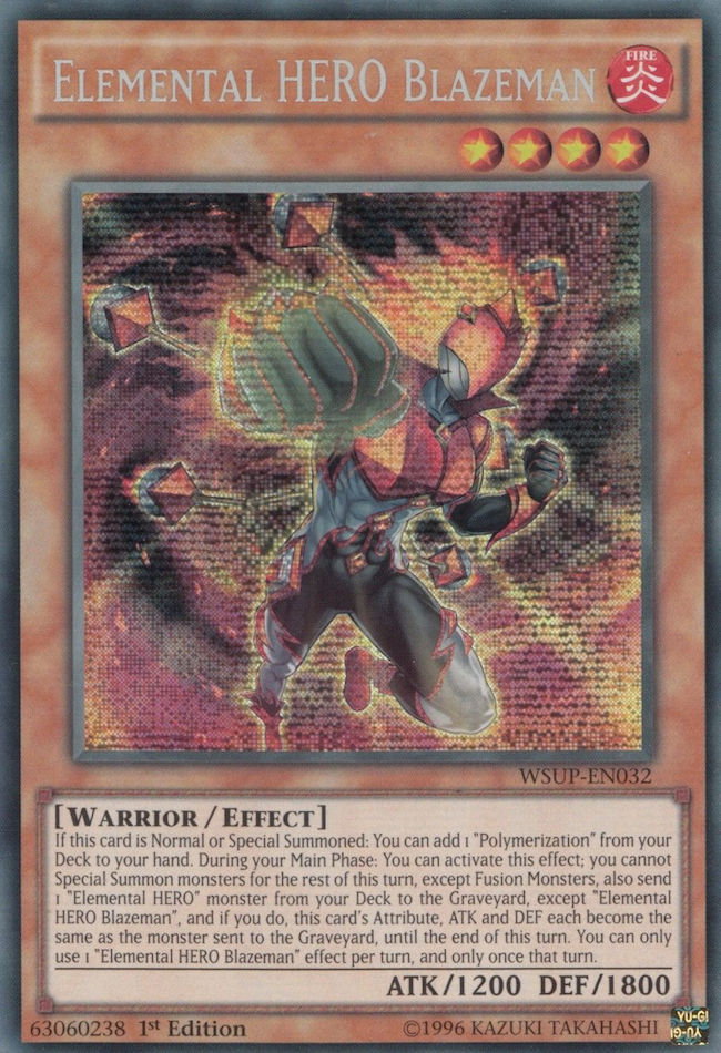 Elemental HERO Blazeman [WSUP-EN032] Secret Rare - Duel Kingdom