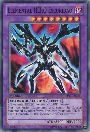 Elemental Hero Escuridao [SP13-EN046] Starfoil Rare - Duel Kingdom