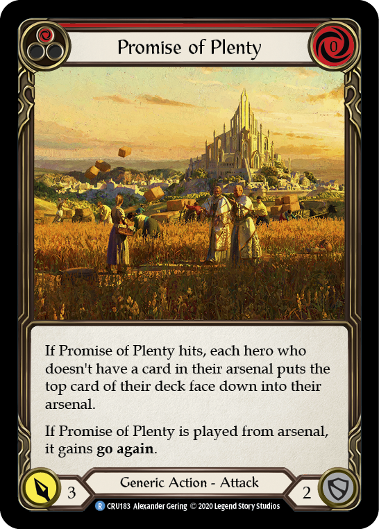 Promise of Plenty (Red) [CRU183] 1st Edition Normal - Duel Kingdom