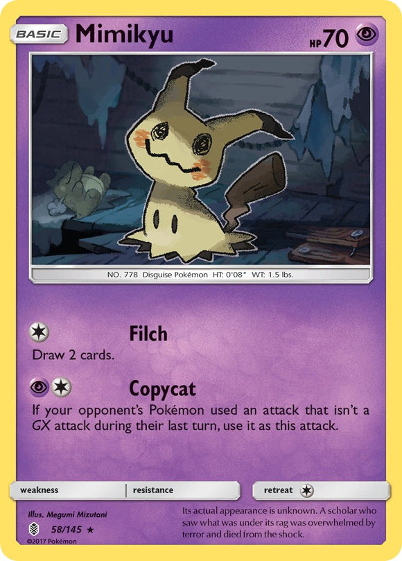 Mimikyu - 58/145 (SM Guardians Rising) [058/145] [Deck Exclusives]