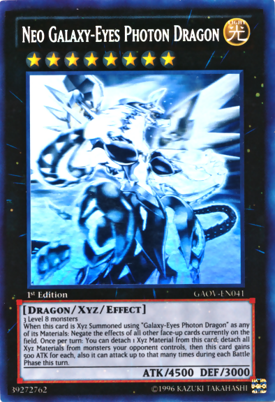 Neo Galaxy-Eyes Photon Dragon [GAOV-EN041] Ghost Rare - Duel Kingdom