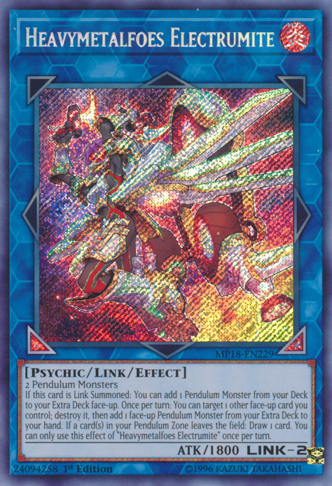 Heavymetalfoes Electrumite [MP18-EN229] Secret Rare - Duel Kingdom