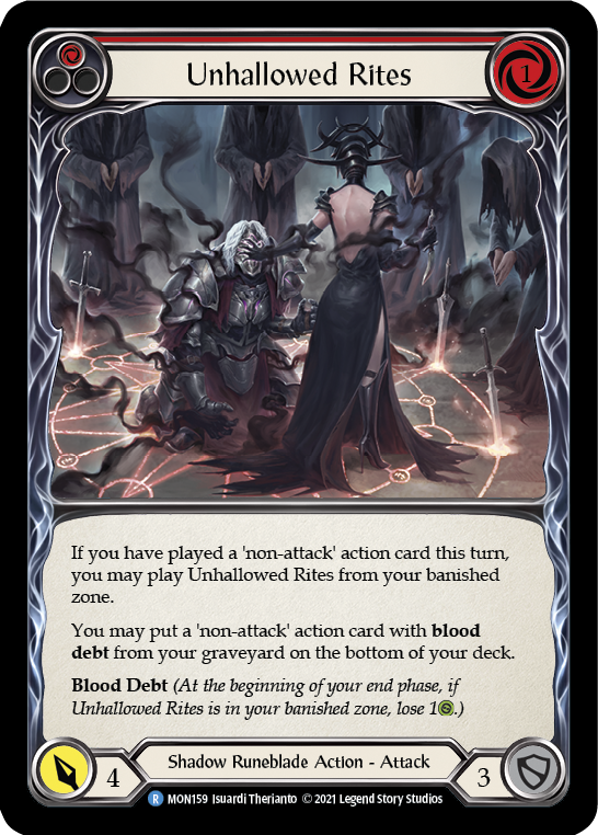 Unhallowed Rites (Red) [MON159] 1st Edition Normal - Duel Kingdom