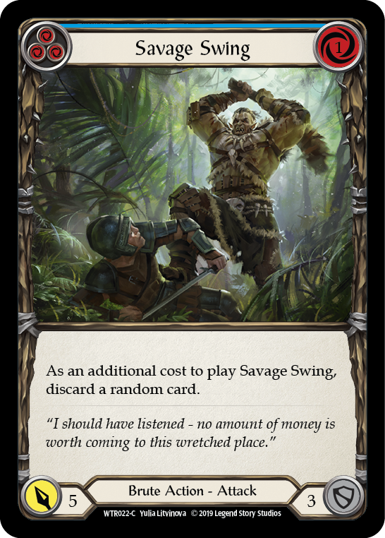 Savage Swing (Blue) [WTR022-C] Alpha Print Normal - Duel Kingdom