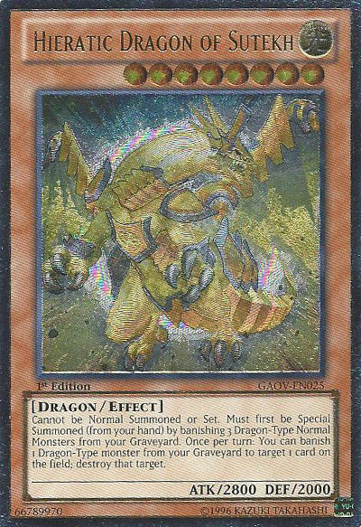 Hieratic Dragon of Sutekh [GAOV-EN025] Ultimate Rare - Duel Kingdom