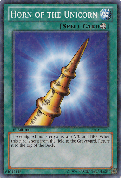 Horn of the Unicorn [BP01-EN069] Starfoil Rare - Duel Kingdom