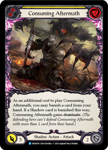 Consuming Aftermath (Yellow) [MON196] 1st Edition Normal - Duel Kingdom