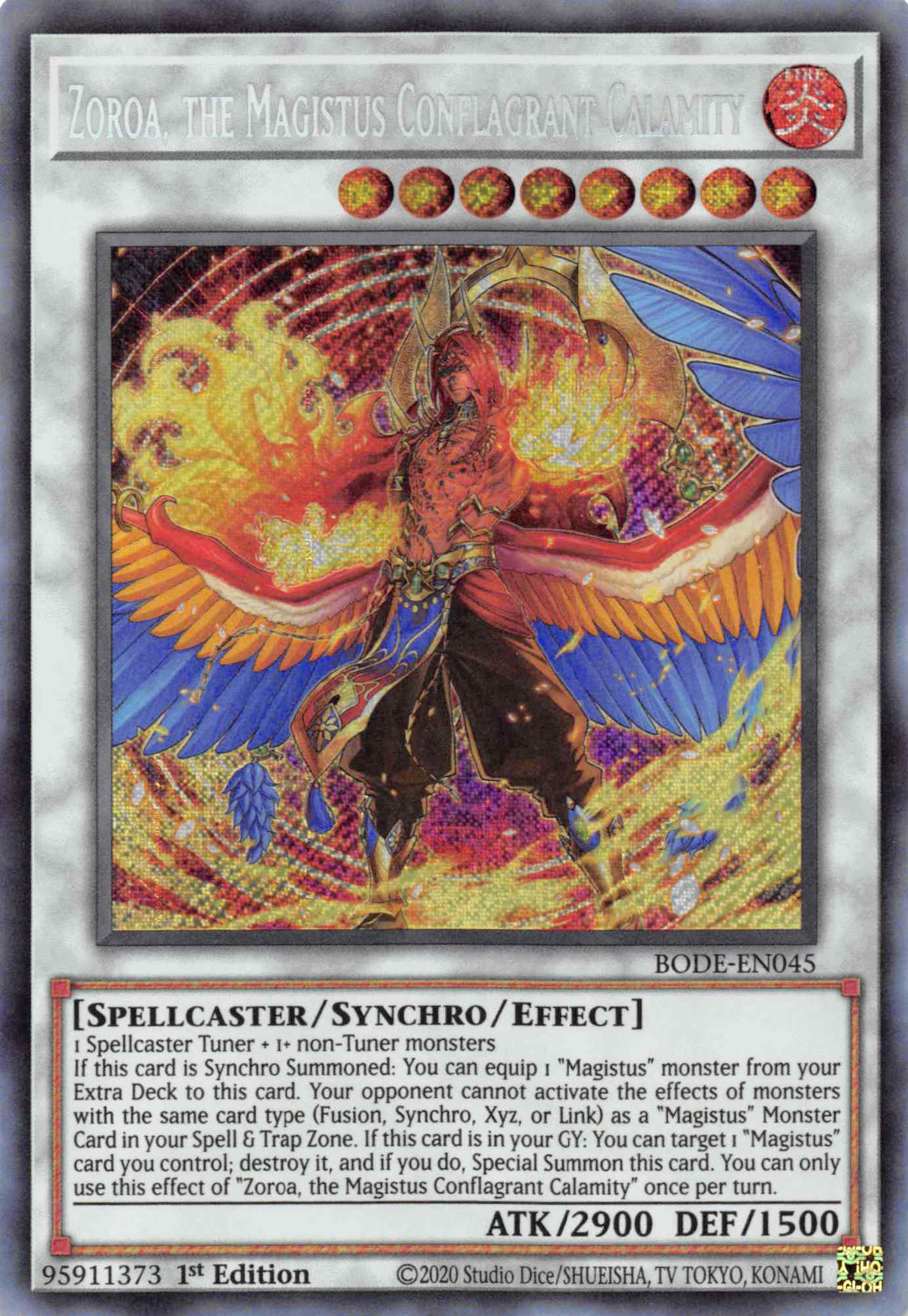 Zoroa, the Magistus Conflagrant Calamity [BODE-EN045] Secret Rare - Duel Kingdom