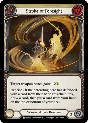 Stroke of Foresight (Yellow) [WTR139] Unlimited Rainbow Foil - Duel Kingdom