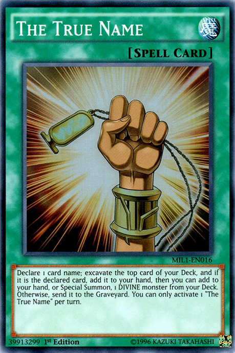 The True Name [MIL1-EN016] Super Rare - Duel Kingdom