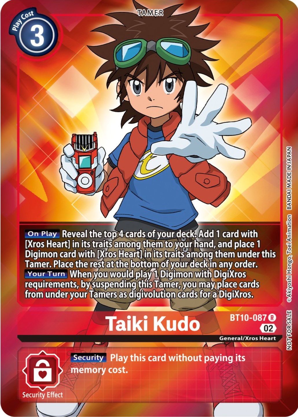 Taiki Kudo (Box Topper) [BT10-087] [Xros Encounter] Foil