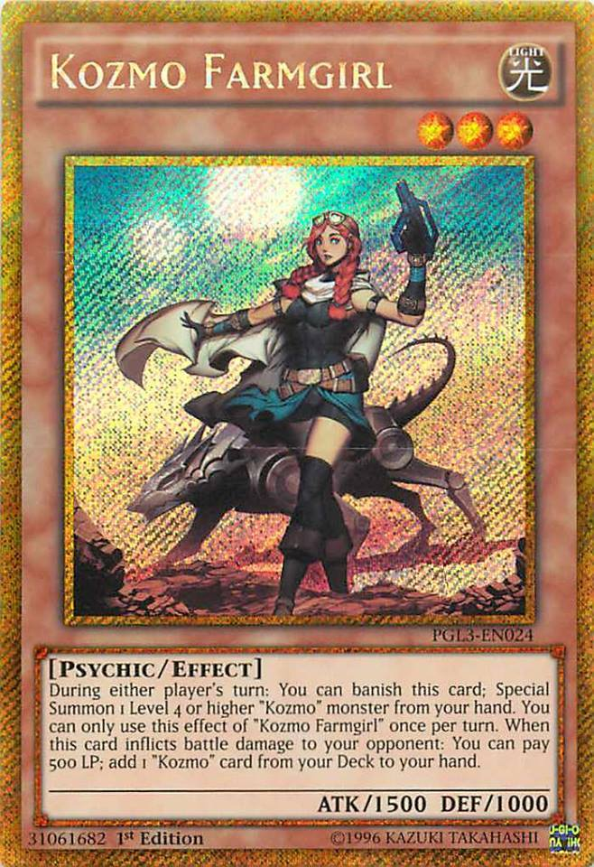 Kozmo Farmgirl [PGL3-EN024] Gold Secret Rare - Duel Kingdom