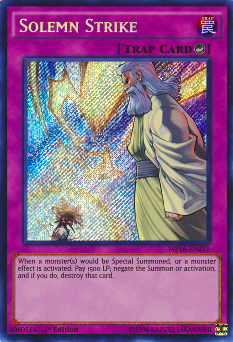 Solemn Strike [MP16-EN231] Secret Rare - Duel Kingdom