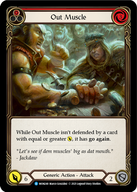 Out Muscle (Red) (Rainbow Foil) [MON248-RF] 1st Edition Rainbow Foil - Duel Kingdom