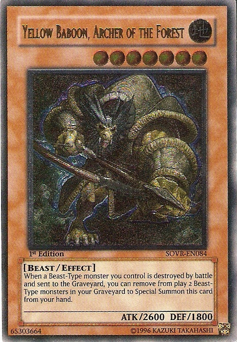 Yellow Baboon, Archer of the Forest [SOVR-EN084] Ultimate Rare - Duel Kingdom
