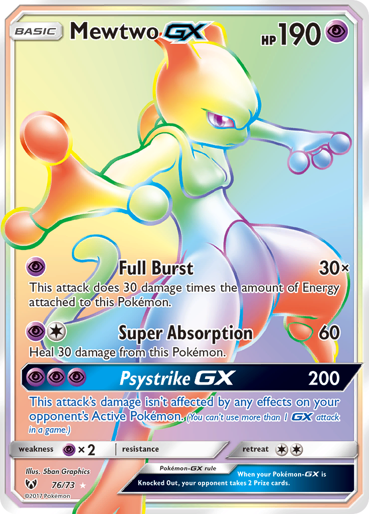 Mewtwo GX (76/73) [Sun & Moon: Shining Legends] - Duel Kingdom