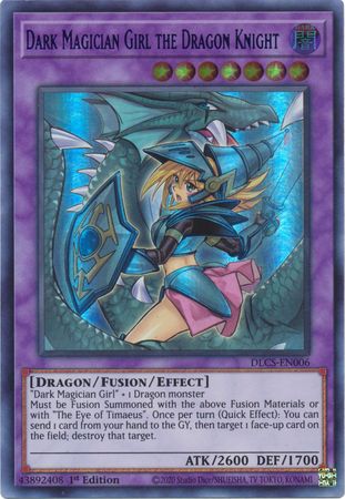 Dark Magician Girl the Dragon Knight (Alternate Art) (Green) [DLCS-EN006] Ultra Rare - Duel Kingdom