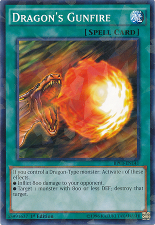 Dragon's Gunfire [BP03-EN141] Shatterfoil Rare - Duel Kingdom