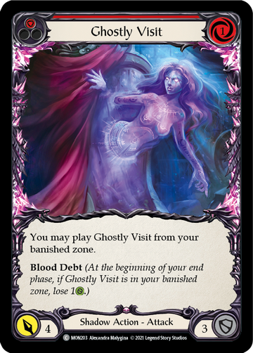 Ghostly Visit (Red) (Rainbow Foil) [MON203-RF] 1st Edition Rainbow Foil - Duel Kingdom