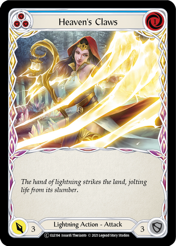 Heaven's Claws (Blue) [U-ELE194] Unlimited Rainbow Foil - Duel Kingdom