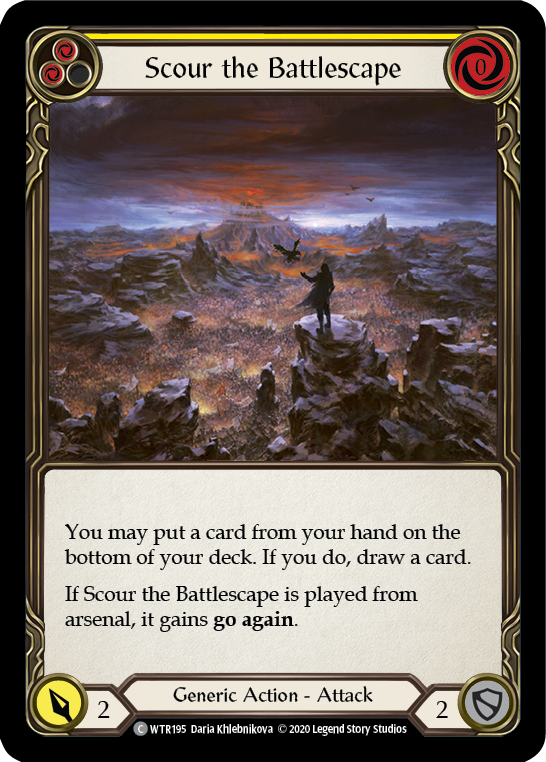 Scour the Battlescape (Yellow) [WTR195] Unlimited Rainbow Foil - Duel Kingdom