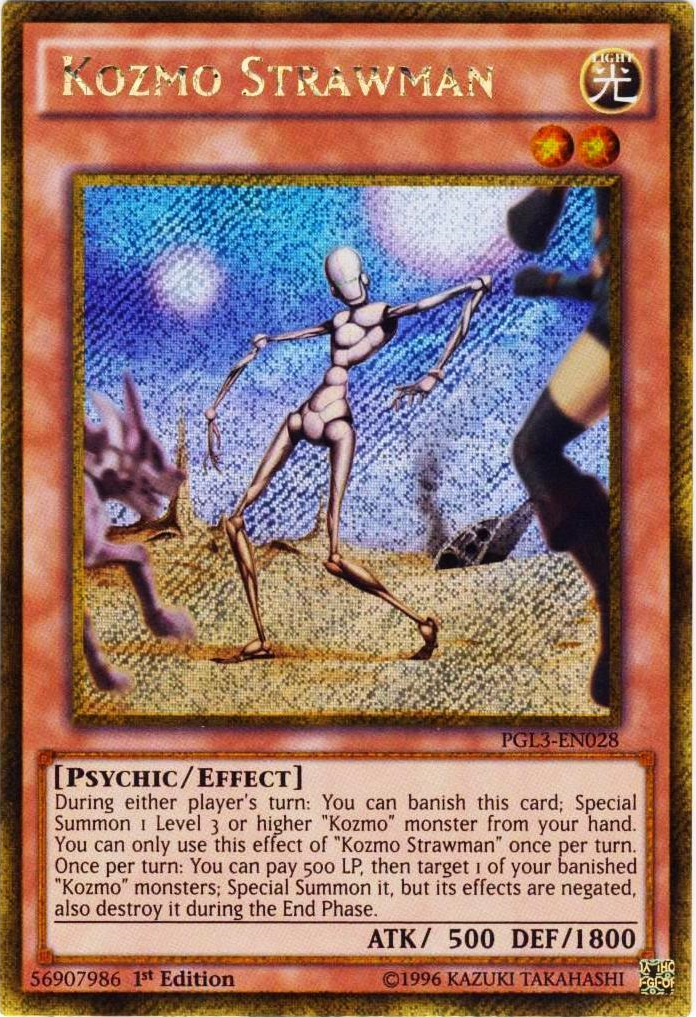 Kozmo Strawman [PGL3-EN028] Gold Secret Rare - Duel Kingdom