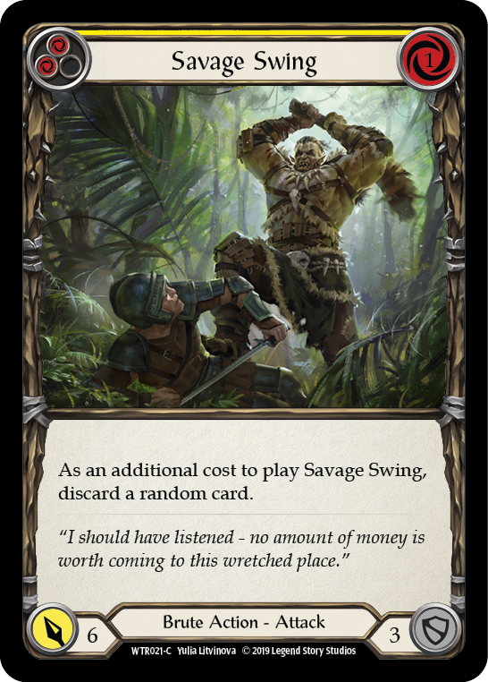Savage Swing (Yellow) [WTR021-C] Alpha Print Normal - Duel Kingdom