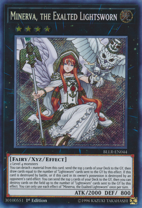 Minerva, the Exalted Lightsworn [BLLR-EN044] Secret Rare - Duel Kingdom