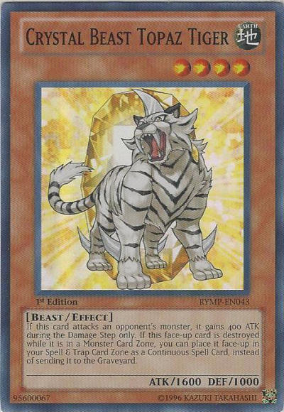 Crystal Beast Topaz Tiger [RYMP-EN043] Super Rare - Duel Kingdom