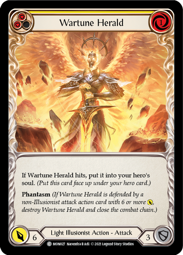 Wartune Herald (Yellow) [MON027] 1st Edition Normal - Duel Kingdom