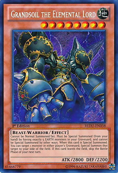 Grandsoil the Elemental Lord [REDU-EN038] Secret Rare - Duel Kingdom