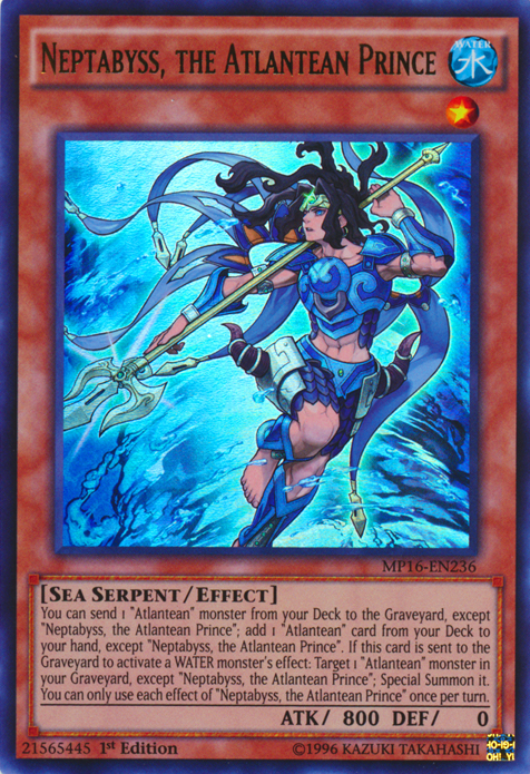 Neptabyss, the Atlantean Prince [MP16-EN236] Ultra Rare - Duel Kingdom