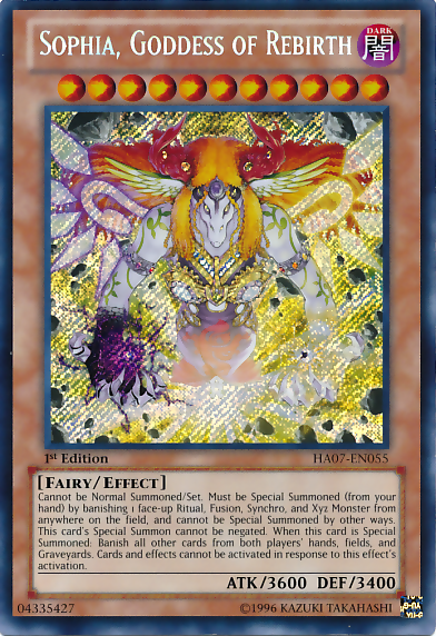 Sophia, Goddess of Rebirth [HA07-EN055] Secret Rare - Duel Kingdom