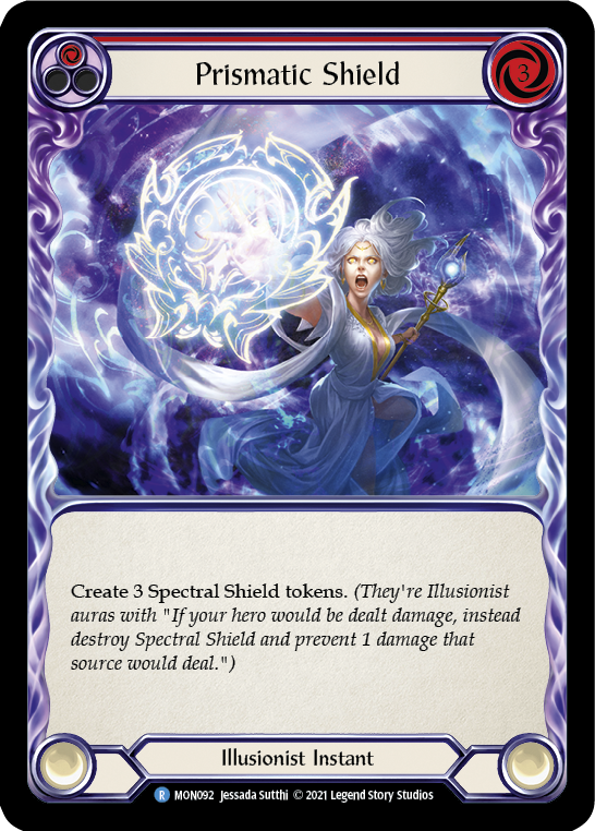 Prismatic Shield (Red) [MON092] 1st Edition Normal - Duel Kingdom