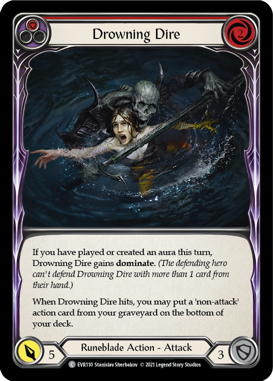 Drowning Dire (Red) [EVR110] 1st Edition Normal - Duel Kingdom