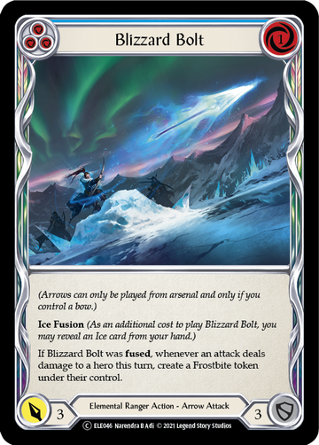 Blizzard Bolt (Blue) [U-ELE046] Unlimited Rainbow Foil - Duel Kingdom